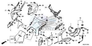 VFR1200FF VFR1200F UK - (E) drawing UPPER COWL