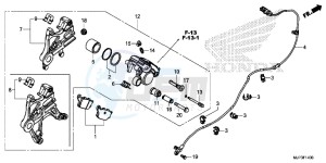 CRF1000AG CRF1000 - Africa Twin - ABS Europe Direct - (ED) drawing REAR BRAKE CALIPER