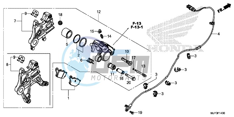 REAR BRAKE CALIPER