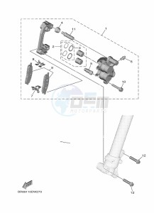 YZ65 (BR8A) drawing FRONT BRAKE CALIPER