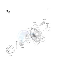 KRF 750 J [TERYX 750 FI 4X4 LE] (J9FA) J9FA drawing REAR HUBS_BRAKES