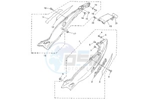 YZF R THUNDER CAT 600 drawing SIDE COVERS MY00-01