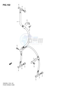 SV650S (E2) drawing FRONT BRAKE HOSE (SV650SL1 E2)