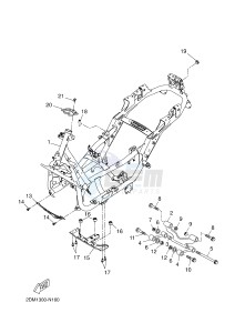 YP125R X-MAX125 (2DM1 2DM1) drawing FRAME