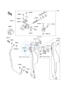 KX 250 R (R6F-R7F) R6F drawing FRONT MASTER CYLINDER