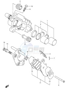 VL1500 (E2) drawing FRONT CALIPER (MODEL K2 K3 K4)