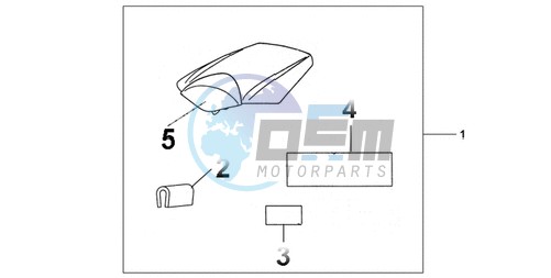 REAR SEAT COWL GRAPHITE BLACK