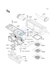 JS 800 A [800 SX-R] (A6F-A9F) A6F drawing FLAME ARRESTER