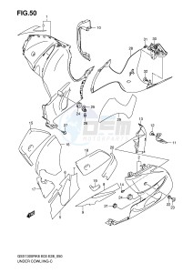 GSX1300R (E3-E28) Hayabusa drawing UNDER COWLING (MODEL K8)