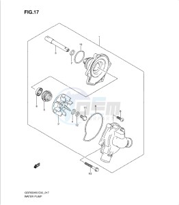 GSF650/S drawing WATER PUMP