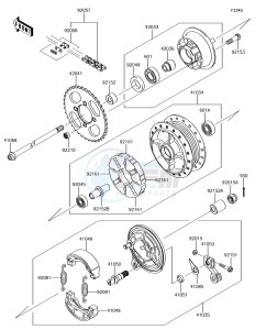 KLX110 KLX110CHF EU drawing Rear Hub