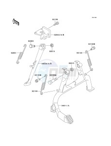 ZX 1100 D [NINJA ZX-11] (D7-D9) [NINJA ZX-11] drawing STAND-- S- -