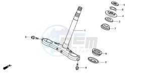 CBR1100XX SUPER BLACKBIRD drawing STEERING STEM