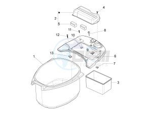 LX 150 4T ie E3 Vietnam drawing Helmet housing - Undersaddle