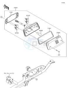 BRUTE FORCE 750 4x4i EPS KVF750HGF EU drawing Taillight(s)