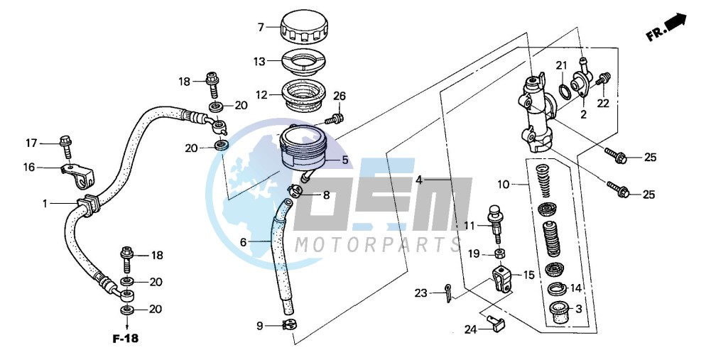 RR. BRAKE MASTER CYLINDER