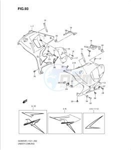 GSXF650 drawing UNDER COWLING (GSX650FUL1 E21)