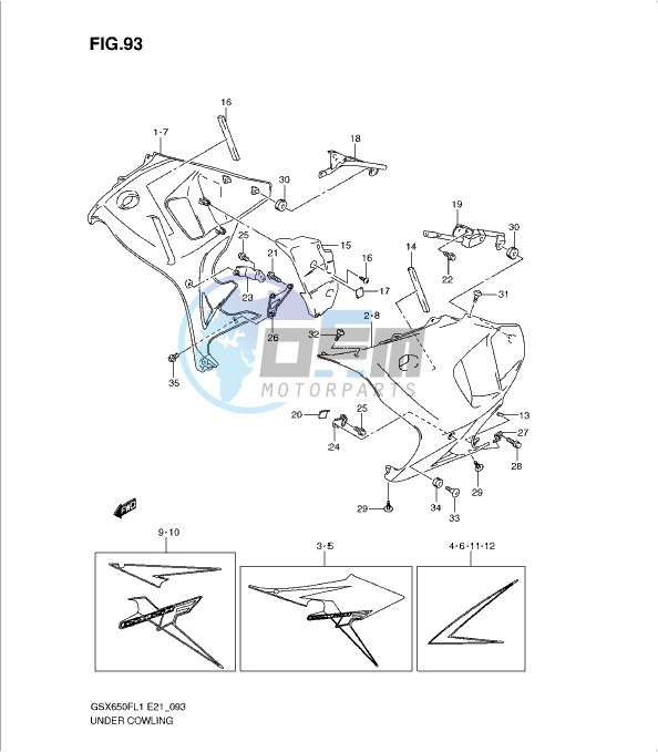 UNDER COWLING (GSX650FUL1 E21)