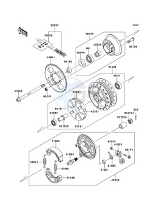 KLX110 KLX110CCF EU drawing Rear Hub