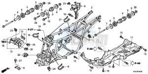 TRX500FE2E TRX500FE2 Europe Direct - (ED) drawing FRAME BODY