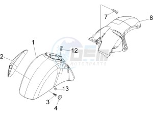 GTS 125 4T E3 drawing Wheel housing - Mudguard