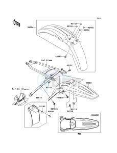 KX450F KX450D8F EU drawing Fenders