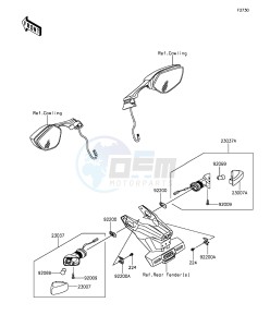 NINJA ZX-10R ABS ZX1000SGFB XX (EU ME A(FRICA) drawing Turn Signals