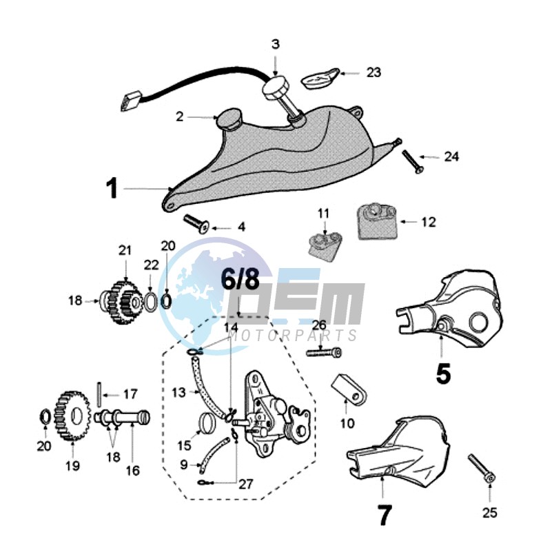 OIL TANK / OIL PUMP MIKUNI