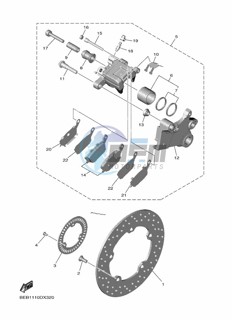 REAR BRAKE CALIPER