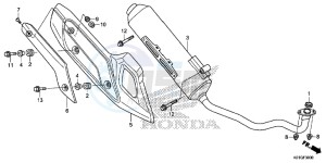 SH125DSG SH125 UK - (E) drawing EXHAUST MUFFLER