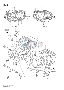 LT-Z400 (E33) drawing CRANKCASE