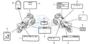 NSR50F drawing CAUTION LABEL