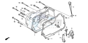 TRX90 FOURTRAX 90 drawing RIGHT CRANKCASE COVER