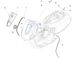 LX 125 4T 3V IE NOABS E3 (APAC) drawing Front shield