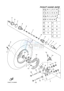 YFM700FWA YFM700DE GRIZZLY 700 (2ES2 2ES3) drawing REAR WHEEL 2