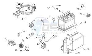 Scarabeo 50 2t (eng. Minarelli) drawing Electrical system