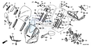 CBF1000FC CBF1000F E drawing UPPER COWL