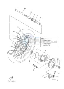 TT-R50 TT-R50E (2CJJ 2CJK 2CJL) drawing FRONT WHEEL