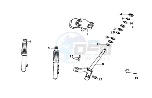 SHARK 50 E2 drawing FRONT FORK/ STEERING HEAD BEARING