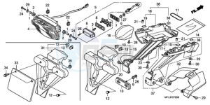 CBR1000RA9 UK - (E / ABS MKH) drawing TAILLIGHT (CBR1000RR8,9/R A9)