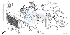 CBR250RAD CBR250R ABS 2E - (2E) drawing RADIATOR