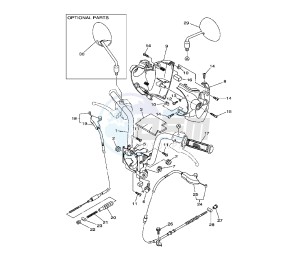 EC-03 drawing STEERING HANDLE AND CABLE