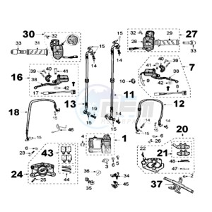 GEOPOLIS 125 SC drawing BRAKE SYSTEM *AJP*