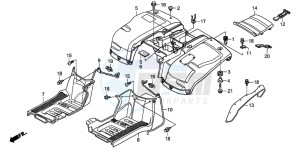 TRX250TE FOURTRAX ES drawing REAR FENDER