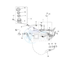 YZF R 125 drawing REAR MASTER CYLINDER