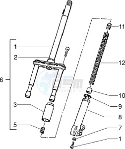 Zip 50 RST freno a disco drawing Steering column