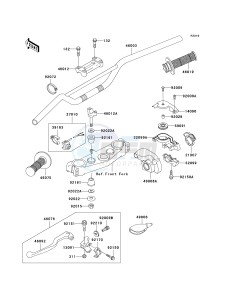 KX 125 M (M1) drawing HANDLEBAR