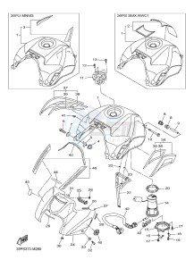 FZ8-N 800 FZ8 (NAKED) (39PS 39PU) drawing FUEL TANK