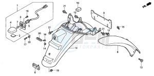 SH125 drawing REAR FENDER