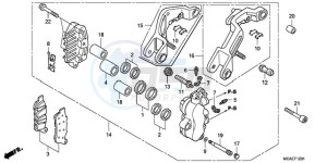 GL1800A NZ - (NZ) drawing L. FRONT BRAKE CALIPER